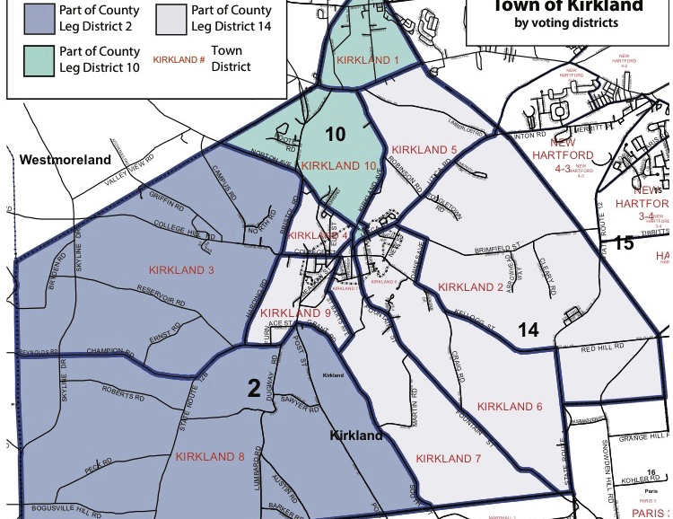 Kirkland voting districts map